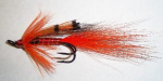 Allys Shrimp oransje (dobbel lang krok) lakseflue
