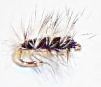 Wolly Worm - sort (palmer mygg)